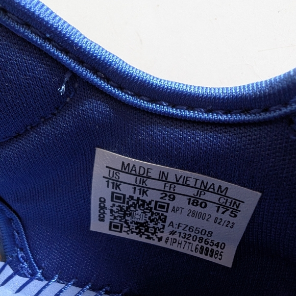 Adidas Kids Blue Water Shoes with Tan Camo Sole - Picture 4 of 5